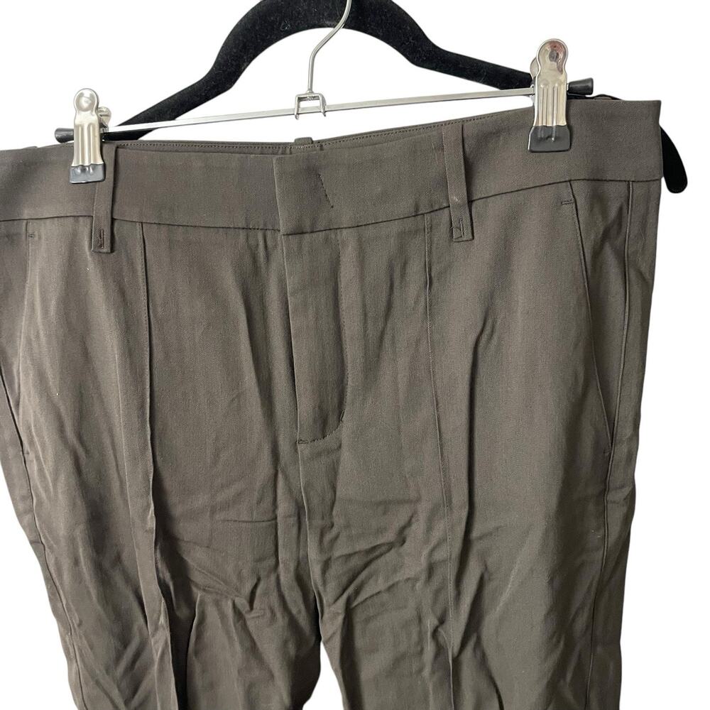 VINCE 6 Seamed Trouser Pants Dark Brown Viscose Elastane Career Stretch - Picture 9 of 12